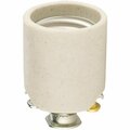 Leviton Keyless Medium Base White Porcelain Lamp Socket 004-03152-008